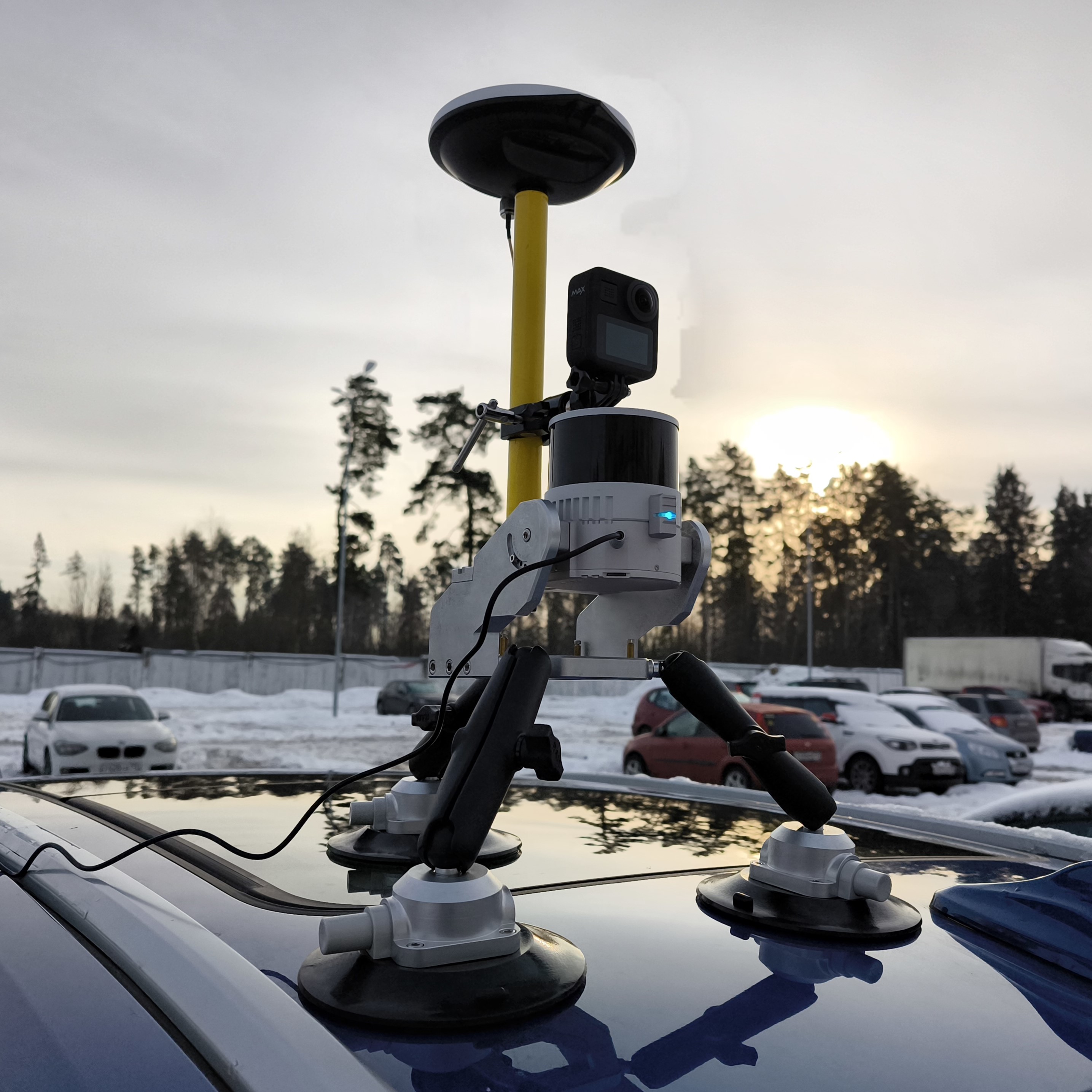 Включение и инициализация лазерного сканера TOPODRONE