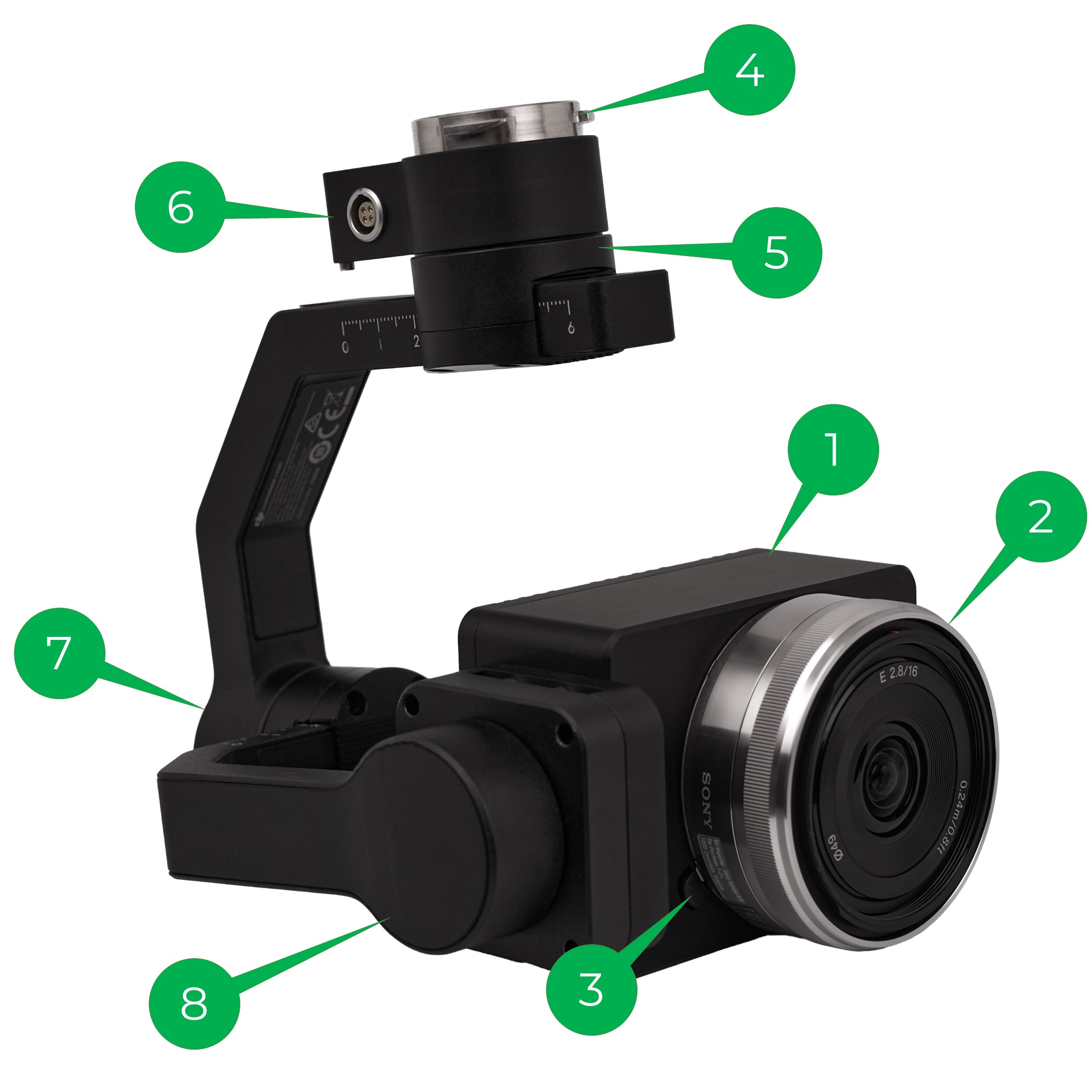 Описание и устройство фотограмметрической камеры TOPODRONE