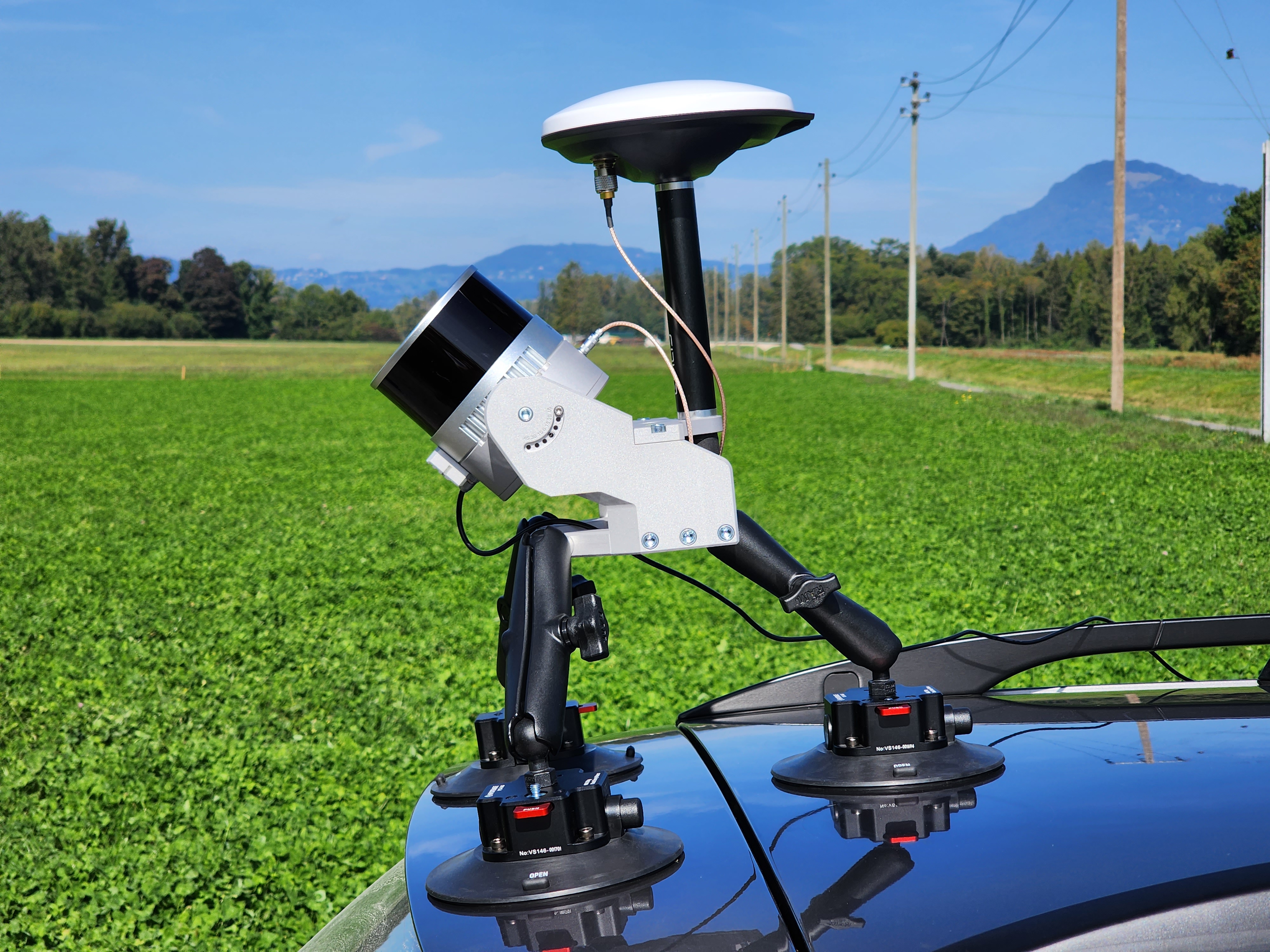 Установка сканера TOPODRONE на автомобильное крепление