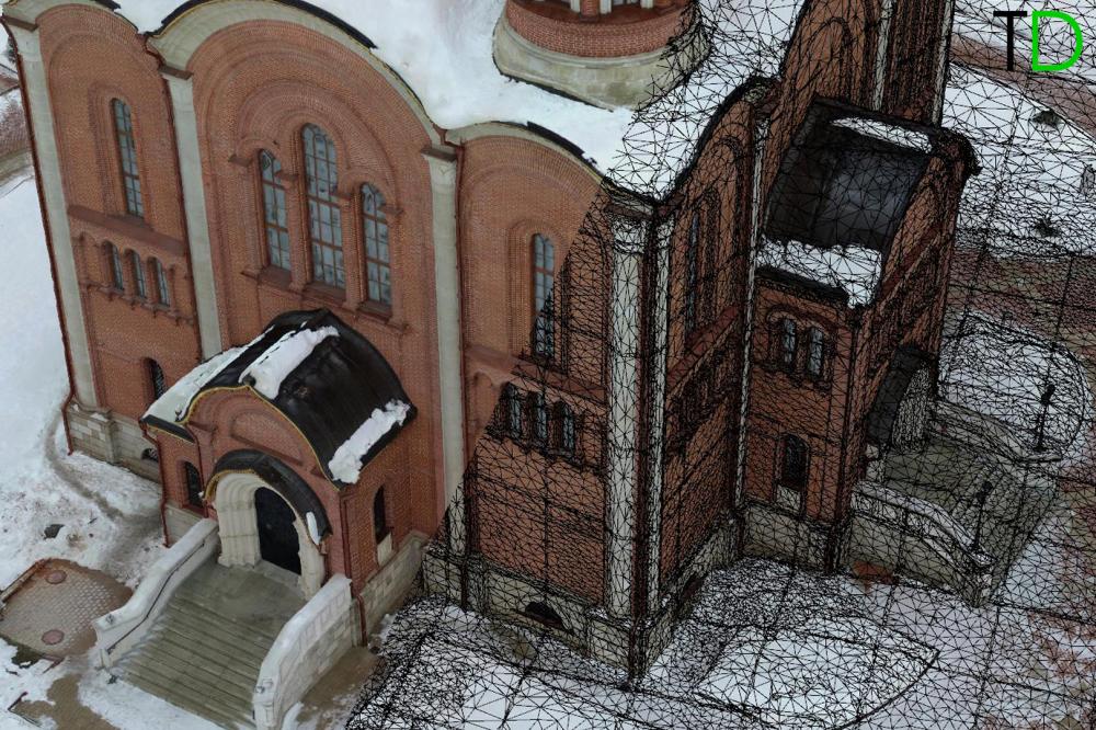 Выполнение геодезической фасадной съёмки и создание 3D моделей памятников архитектуры с использованием квадрокоптеров DJI Phantom 4 Pro RTK/PPK