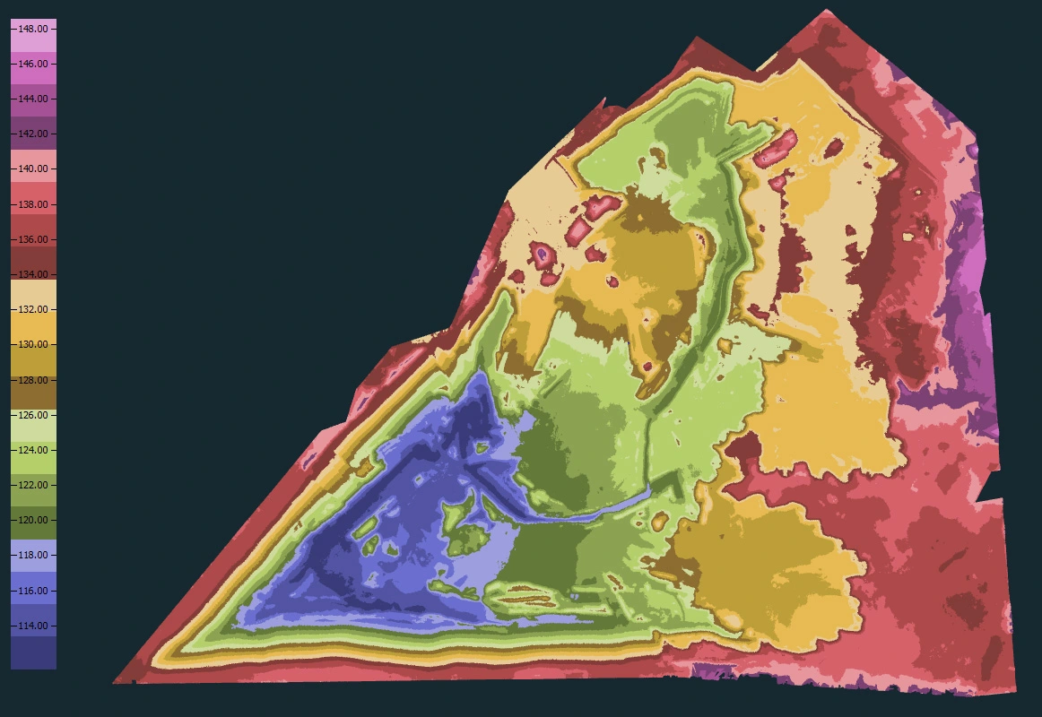 Облако точек по высоте