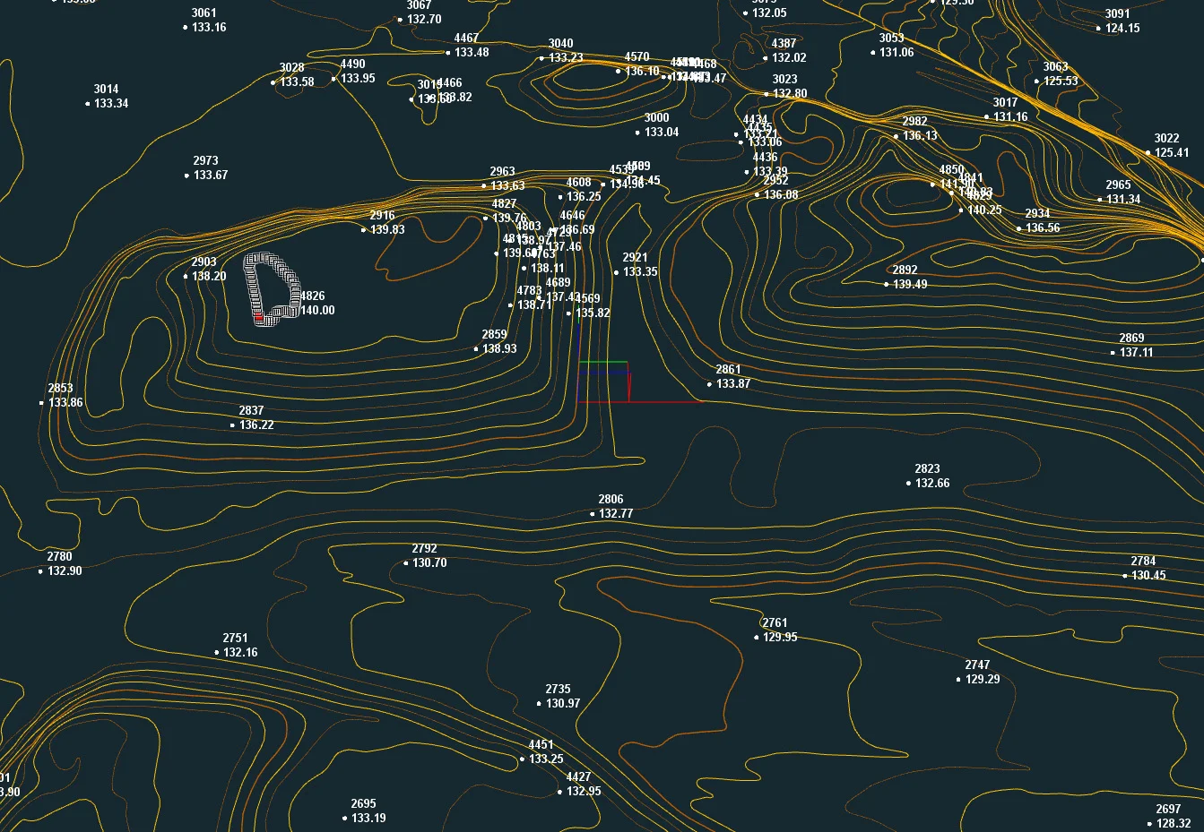Горизонтали с пикетами