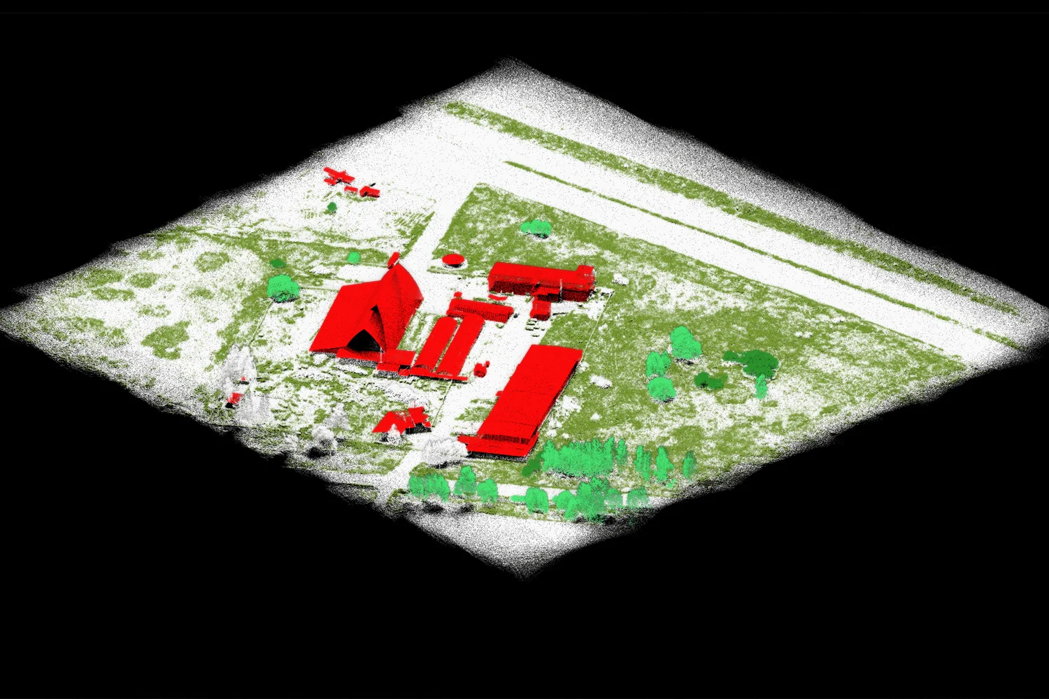 Классифицированное облако точек лазерного сканирования