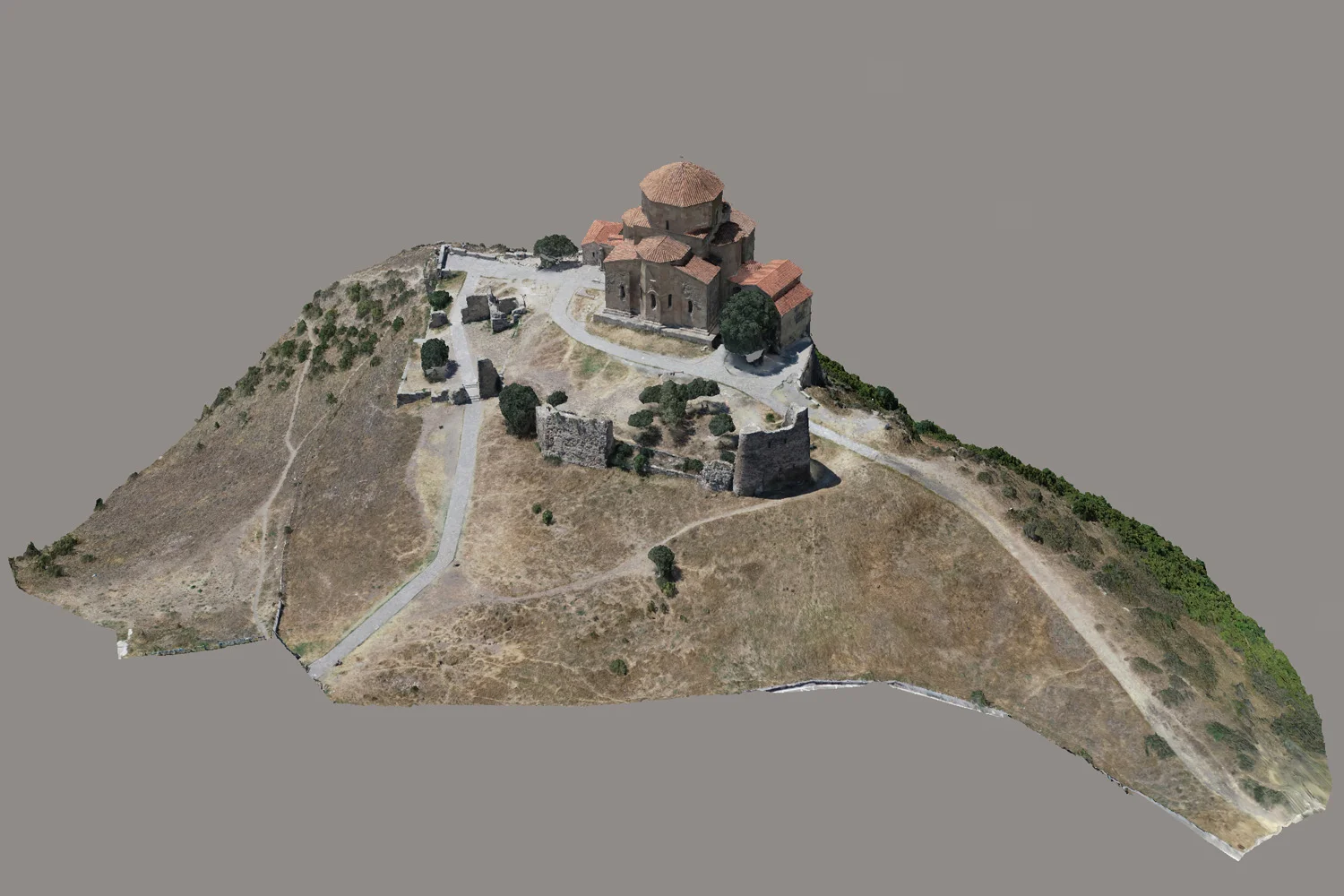 Обзорная модель монастыря Джвари - общий вид