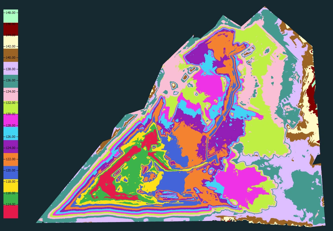 Облако точек по высоте
