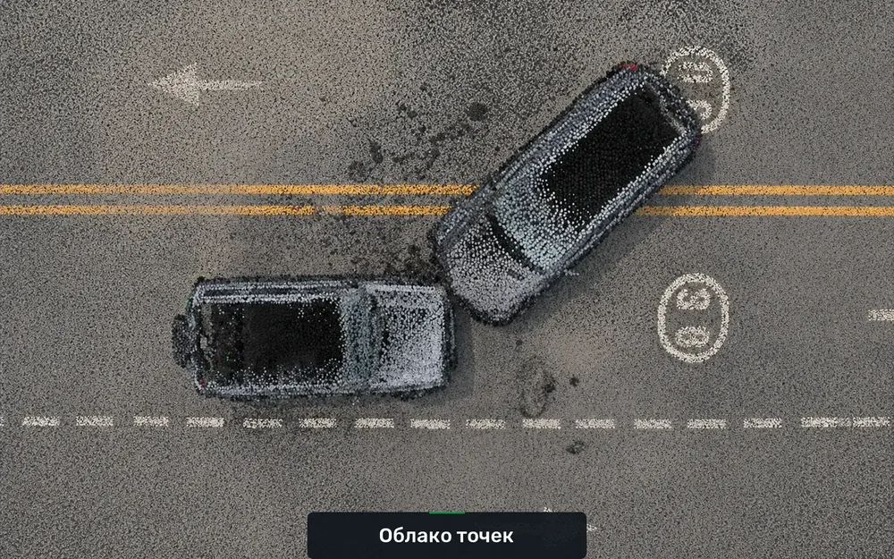 Облако точек подстанции с контролем габаритов оборудования