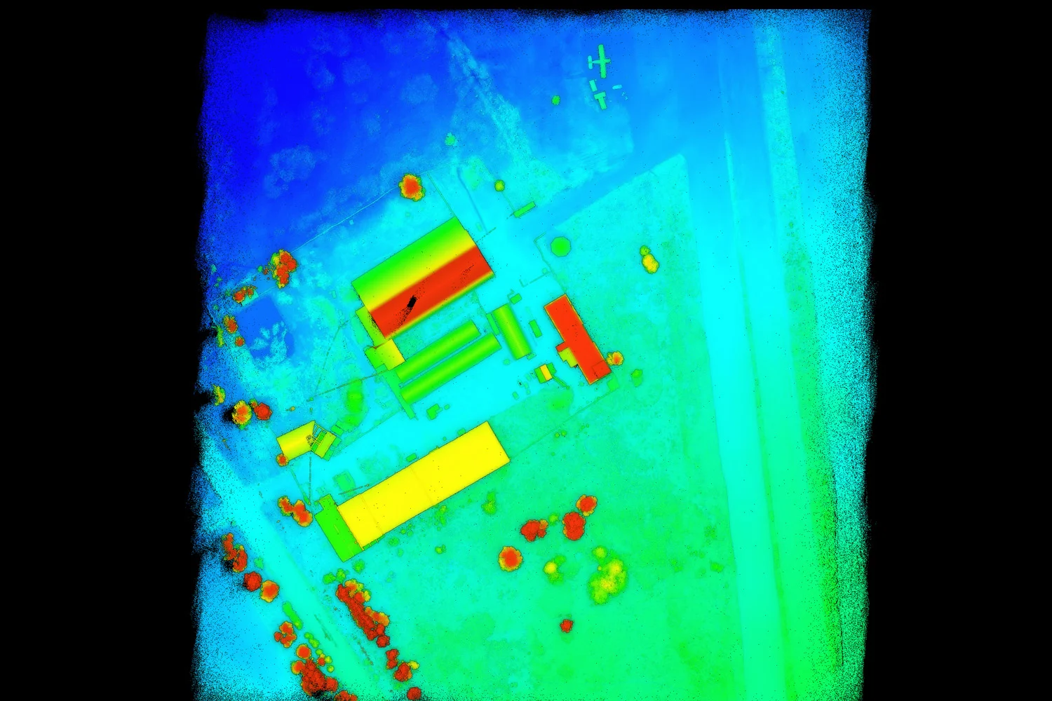 Облако точек с отображением по высоте