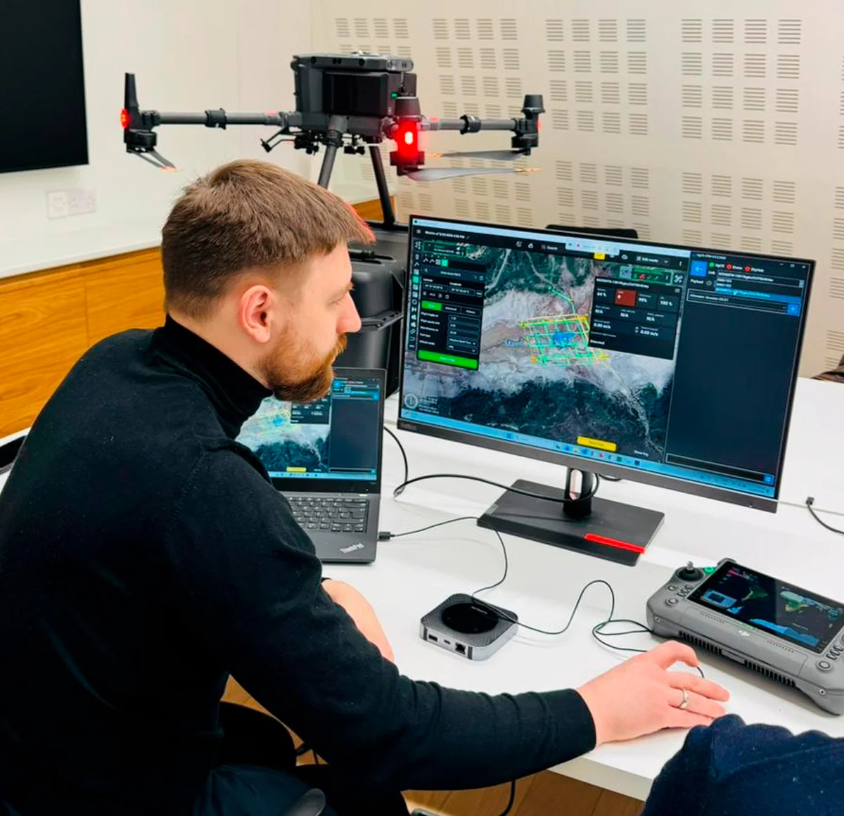 Первичная обработка данных батиметрии выполнялась в TOPODRONE Post Processing