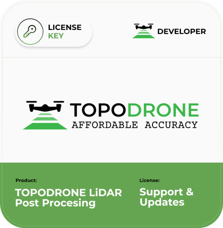 Лицензия на продление обновлений на 1 год TOPODRONE LiDAR Post Processing