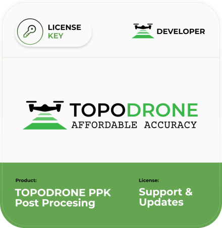 Лицензия на продление обновлений на 1 год для TOPODRONE PPK Post Processing